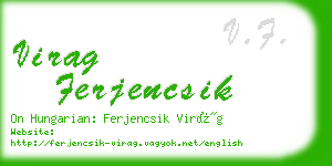 virag ferjencsik business card